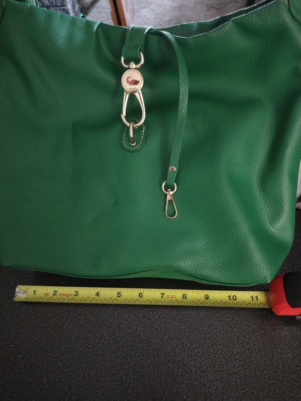 Dooney & Bourke Green Leather Tote Bag - Picture 2 of 5